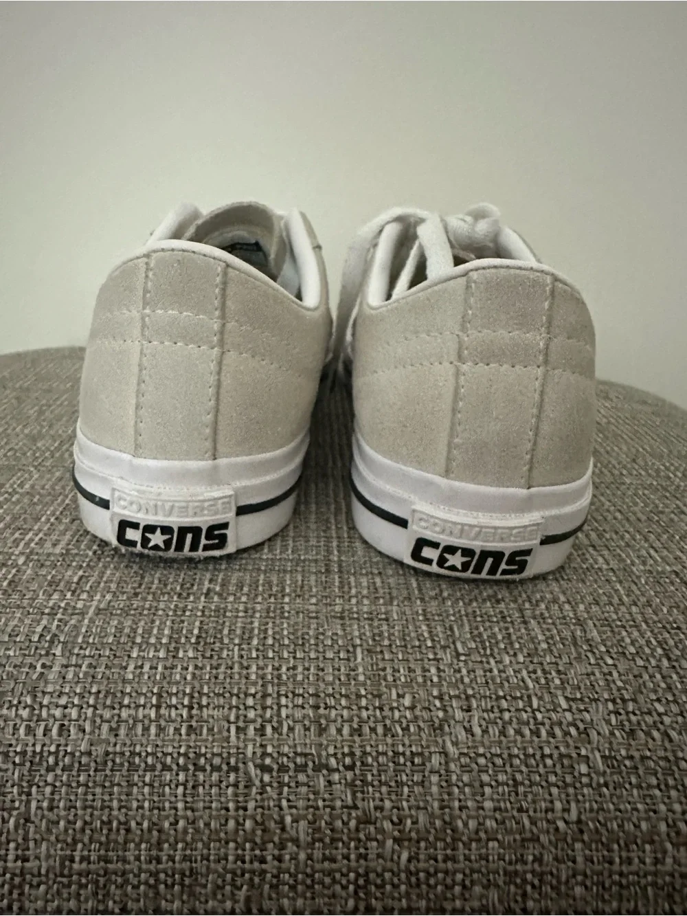 Converse One Star Low Top Sneakers in Beige with Black Star